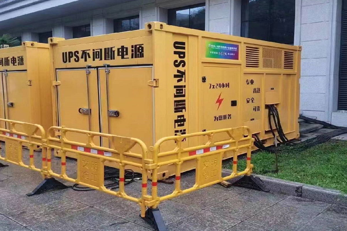 韶山发电机租赁施工现场