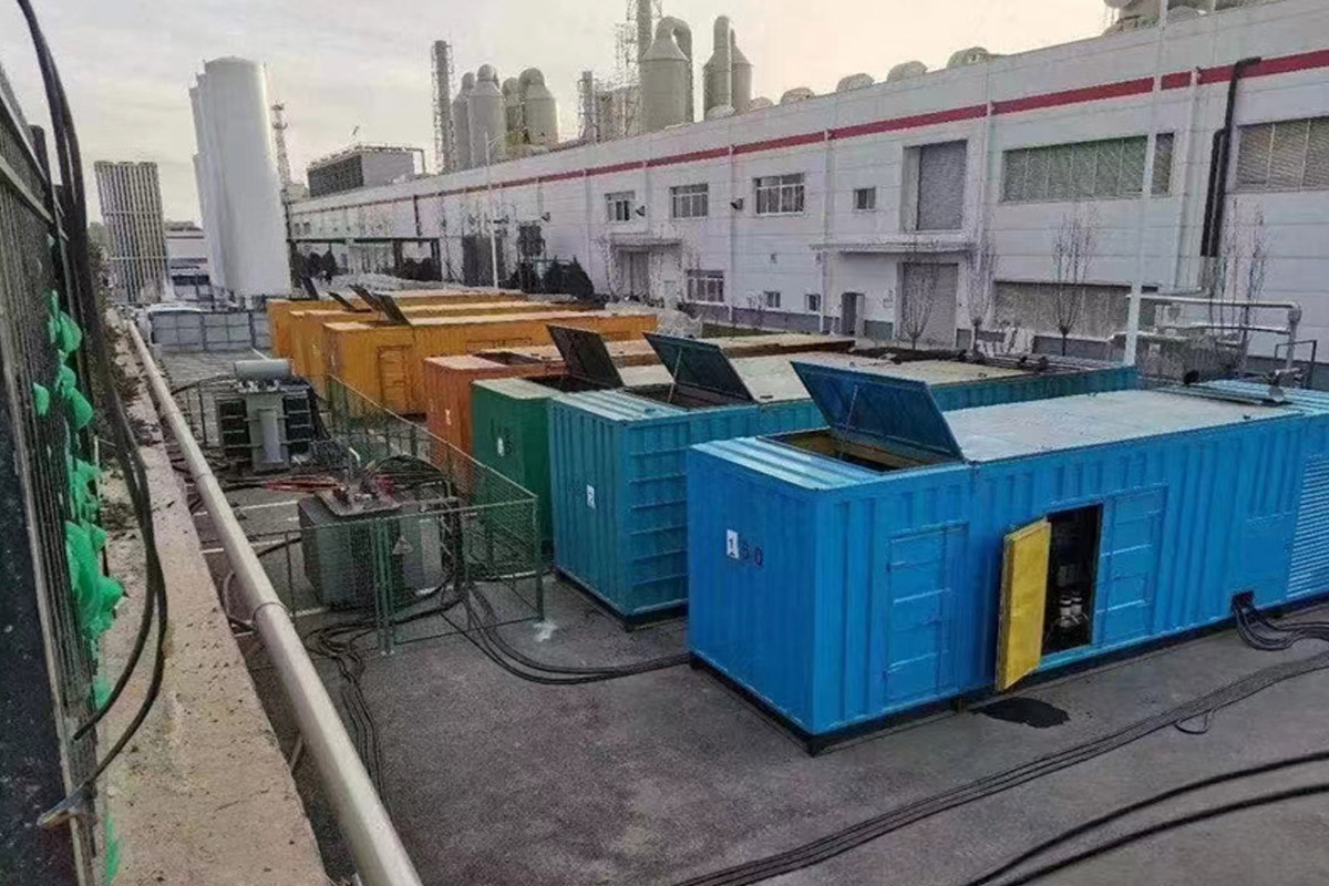 韶山发电机租赁施工现场